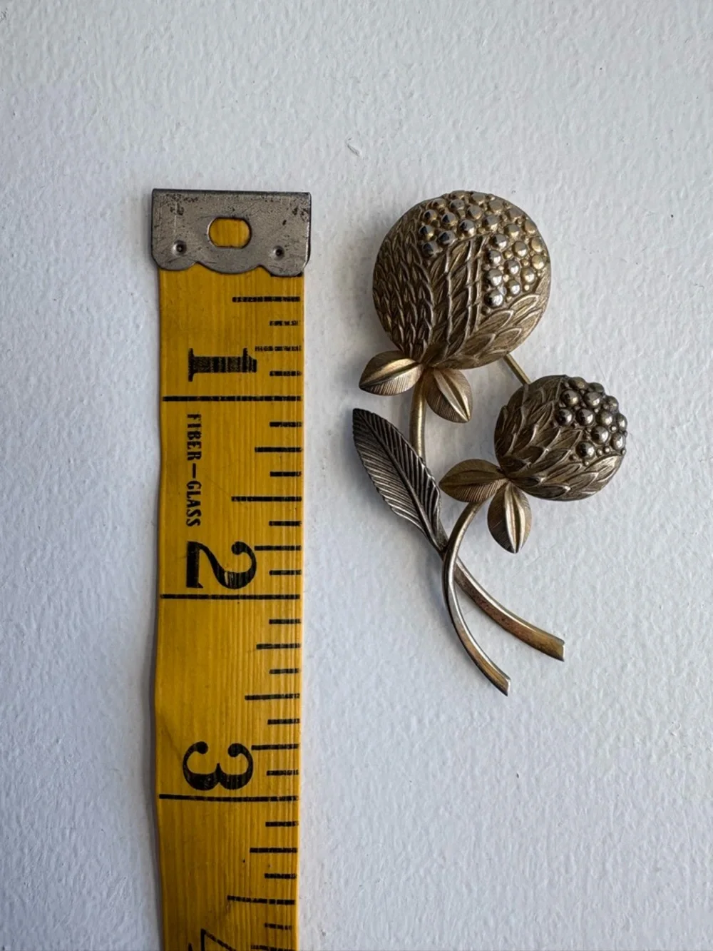 Vintage gold vermeil flower pin/brooch